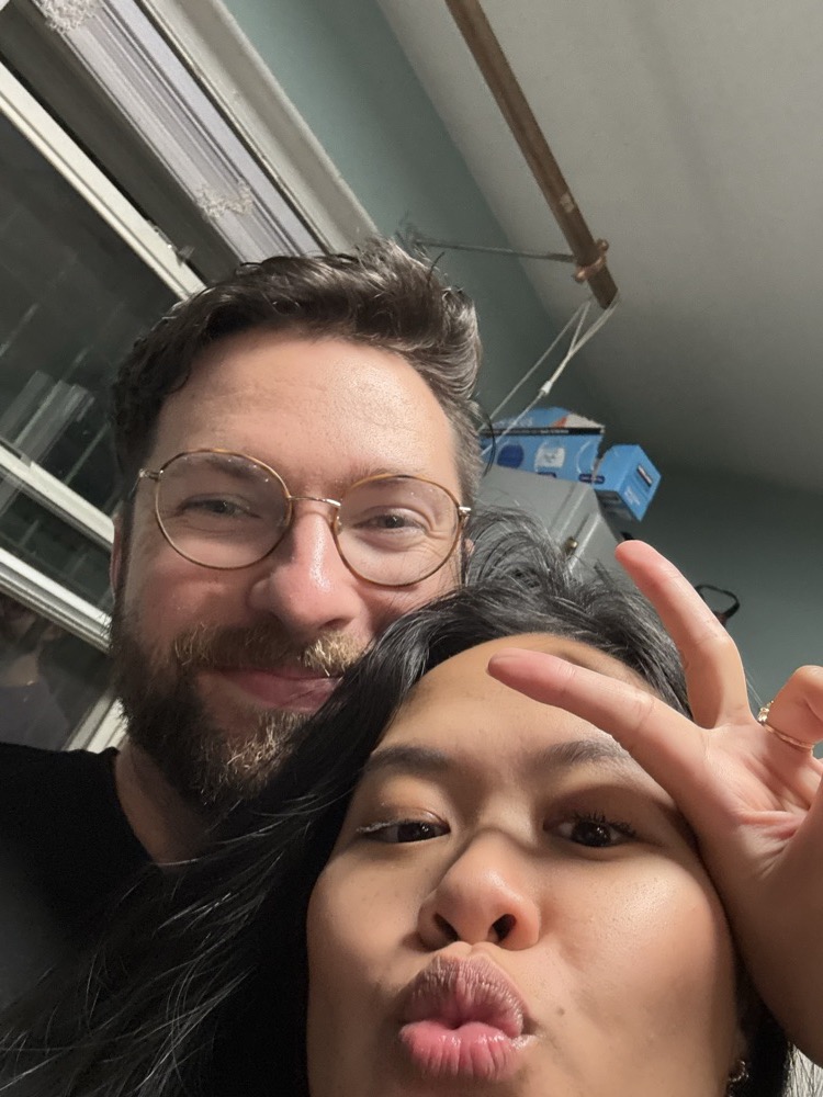 Derek and Nhi being goofy